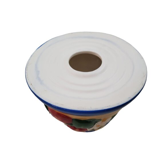 vintage home designs ceramic raised floral/fruit candle topper - Picture 4 of 4